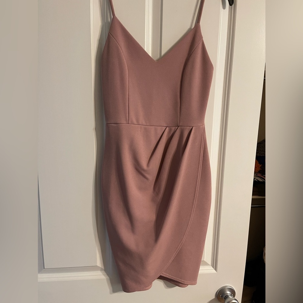 Lulus original, spaghetti strap, mauve, mini dress